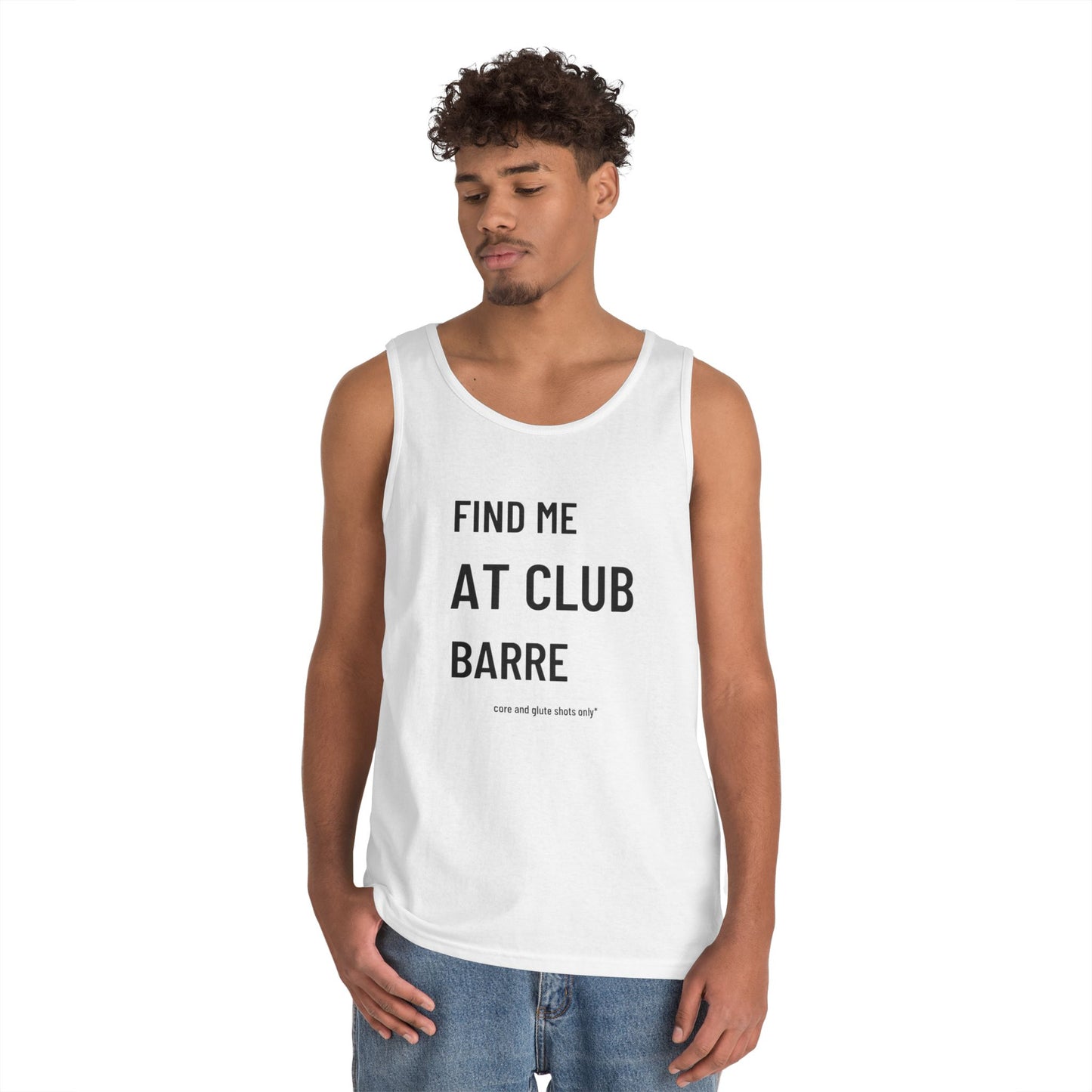 Find Me at Club Barre Unisex Heavy Cotton Tank Top
