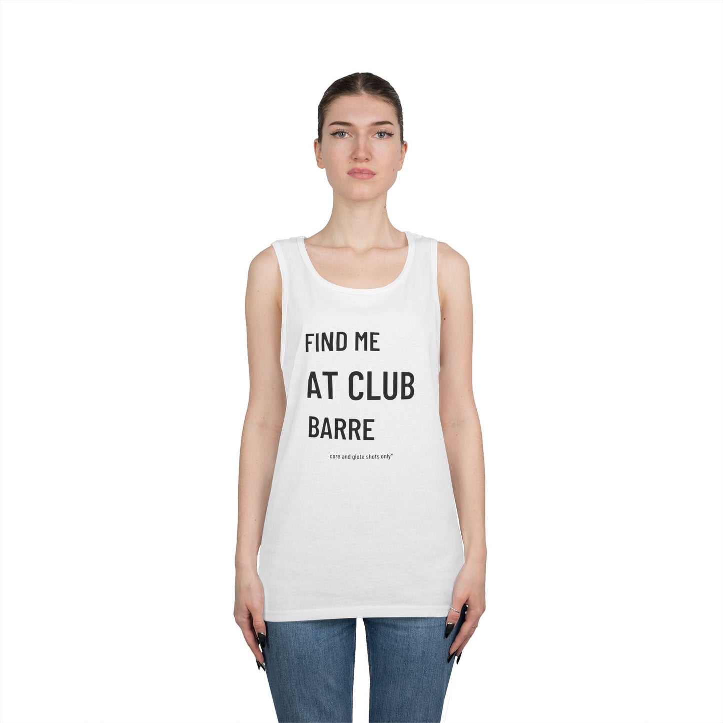 Find Me at Club Barre Unisex Heavy Cotton Tank Top