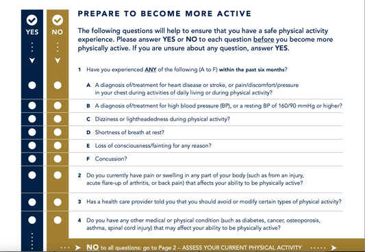 Prepare to Become More Active: CSEP Get Active Questionnaire